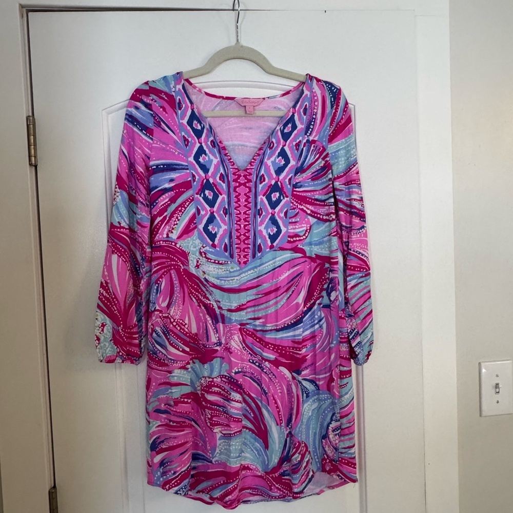 Lilly Pulitzer Palm Print Shift Dress – Size S